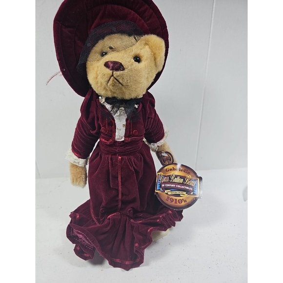 Brass Button Bears - Gabrielle - 1910's 20th Century Collectibles Plush - Picture 2 of 6